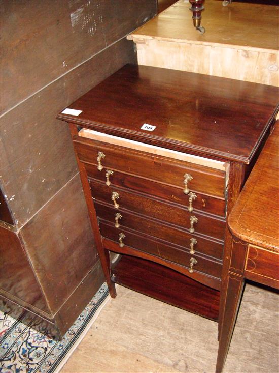 Edwardian mahogany music cabinet(-)